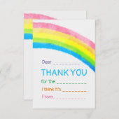 Rainbow Kids Danke Karte (Vorne/Hinten)