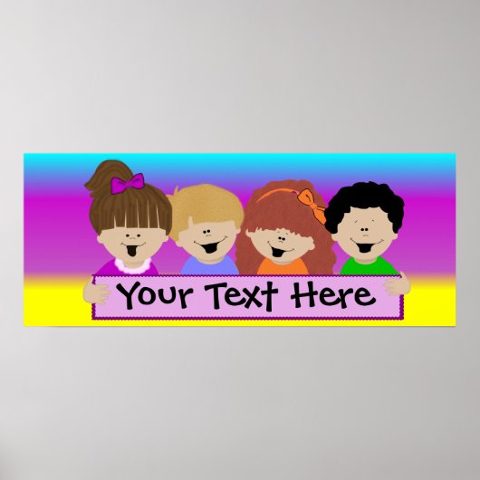 Rainbow Kids Daycare Banner Poster (Vorne)