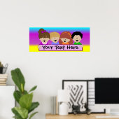 Rainbow Kids Daycare Banner Poster (Heimbüro)