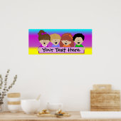Rainbow Kids Daycare Banner Poster (Küche)