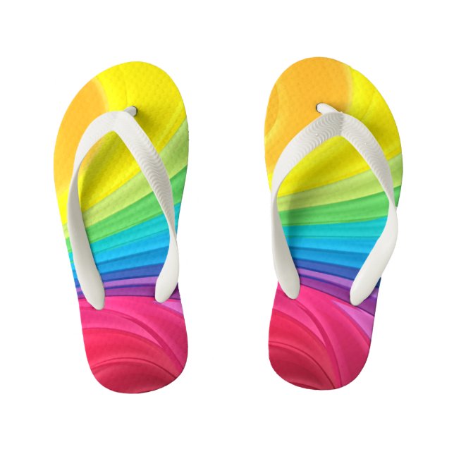 Rainbow Kids Flip Flops Kinderbadesandalen (Fußbett)