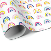 Rainbow-Kids-Muster Geschenkpapier (Rolleneckpunkt)