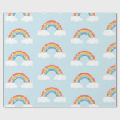 Rainbow Kids Party Wrapping Paper Geschenkpapier (Flach)