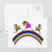 Rainbow Kids Postkarte (Vorne/Hinten)