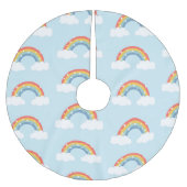 Rainbow Kids Weihnachts-Strumpf Polyester Weihnachtsbaumdecke (Vorderseite)