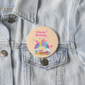 Rainbow Kindergeburtstag Button (Beispiel)