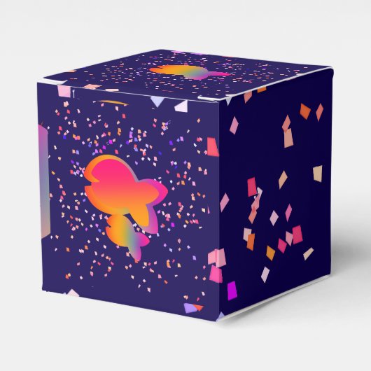 Rainbow Kindergeburtstag Geschenkschachtel (Vorderseite)