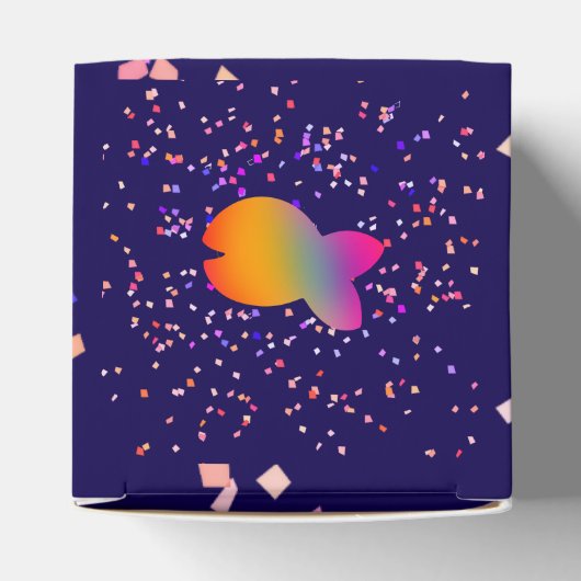 Rainbow Kindergeburtstag Geschenkschachtel (Oben)