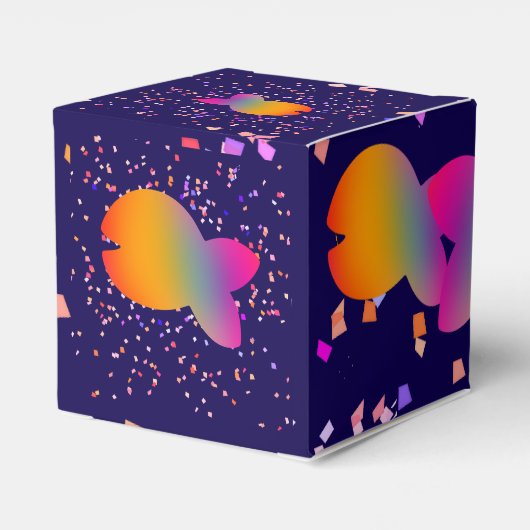 Rainbow Kindergeburtstag Geschenkschachtel (Rückseite)