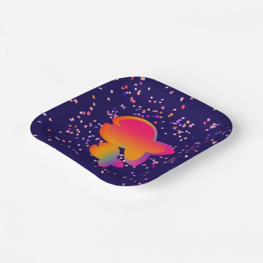 Rainbow Kindergeburtstag Pappteller (Gewinkelt)