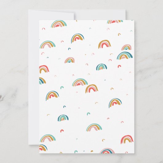 Rainbow-Kindergeburtstag-Party Einladung (Rückseite)