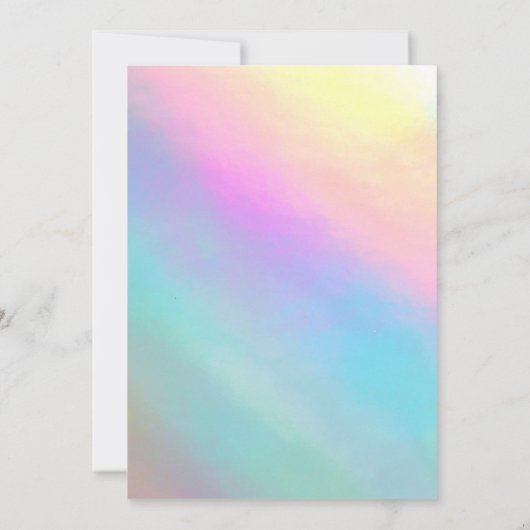 Rainbow Kindergeburtstag Party Einladung (Rückseite)