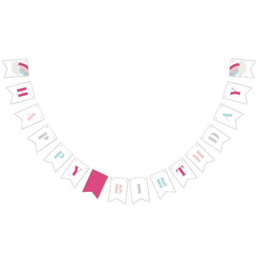 Rainbow Kindergeburtstag Party Wimpelkette (Alle)