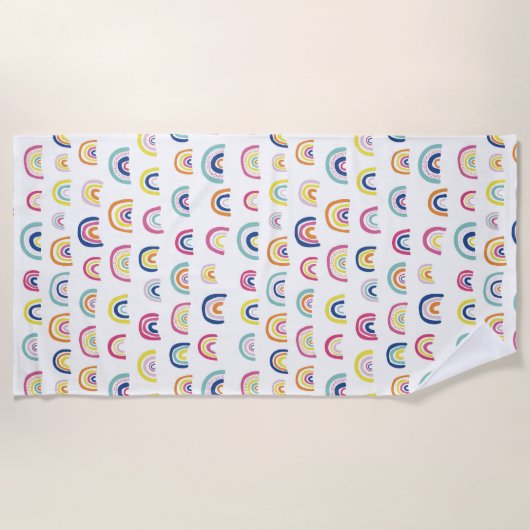 Rainbow-Kindermuster Strandtuch (Vorderseite)