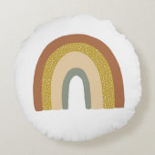 Rainbow Kinderzimmer Niedlich terracota Baby Rundes Kissen (Rückseite)