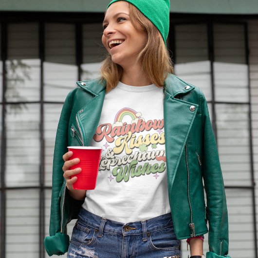 Rainbow Kisses und Leprechaun Wünsche T-Shirt