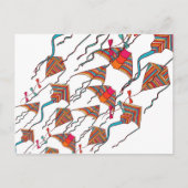 Rainbow Kite Pattern Postkarte (Vorderseite)