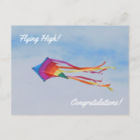 Rainbow Kite Postkarte