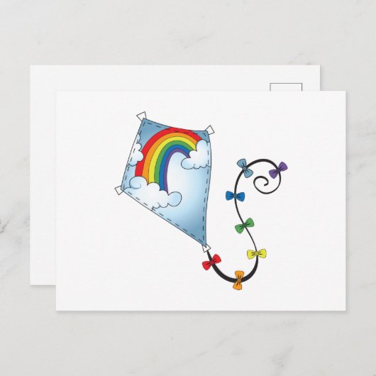 Rainbow Kite Postkarte (Vorne/Hinten)