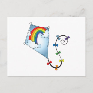 Rainbow Kite Postkarte