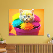 Rainbow Kitten Cat Leinwanddruck (Insitu (Wohnzimmer))