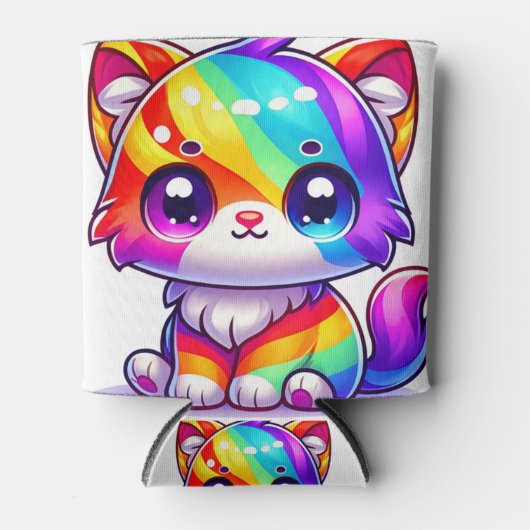 Rainbow Kitten Dosenkühler (Vorderseite)