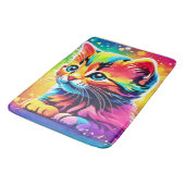 Rainbow Kitten Dream Badematte (Schrägansicht)