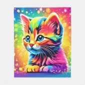 Rainbow Kitten Dream Fleecedecke (Vorderseite)
