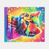 Rainbow Kitten Dream Fleecedecke (Vorderseite (Horizontal))