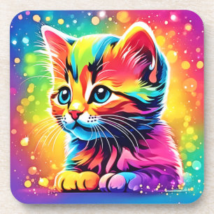 Rainbow Kitten Dream Getränkeuntersetzer