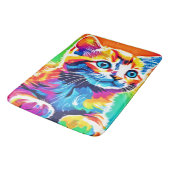 Rainbow Kitten Dreams Badematte (Schrägansicht)