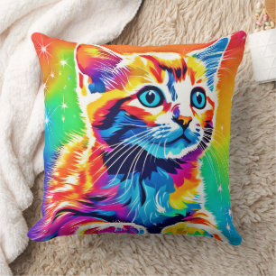 Rainbow Kitten Dreams Kissen