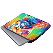 Rainbow Kitten Dreams Laptopschutzhülle (Vorne Knopf)