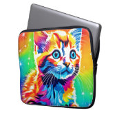 Rainbow Kitten Dreams Laptopschutzhülle (Vorderseite Links)