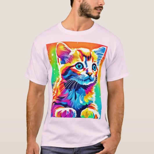 Rainbow Kitten Dreams T-Shirt (Vorderseite)