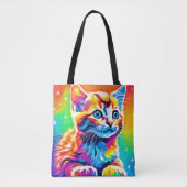 Rainbow Kitten Dreams Tasche (Vorderseite)