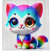 Rainbow Kitten Duschvorhang (Vorderseite)