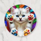 Rainbow Kitten Geschenkanhänger (Rückseite)