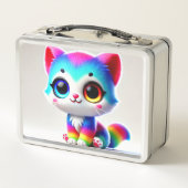 Rainbow Kitten Metall Brotdose (Rückseite)