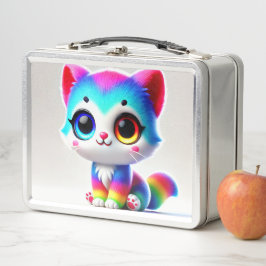 Rainbow Kitten Metall Brotdose