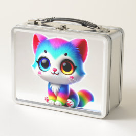 Rainbow Kitten Metall Brotdose