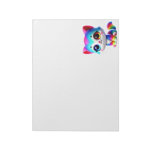 Rainbow Kitten Notizblock (Rotiert)