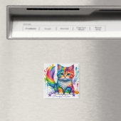 Rainbow Kitten Painter Magnet (In Situ (Geschirrspüler))