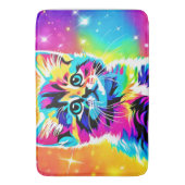 Rainbow Kitten Portrait Badematte (Vorderseite Vertikal)