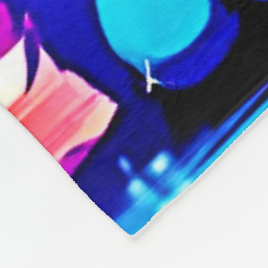 Rainbow Kitten Portrait Fleecedecke (Ecke)