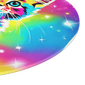 Rainbow Kitten Portrait Schneidebrett (Ecke)