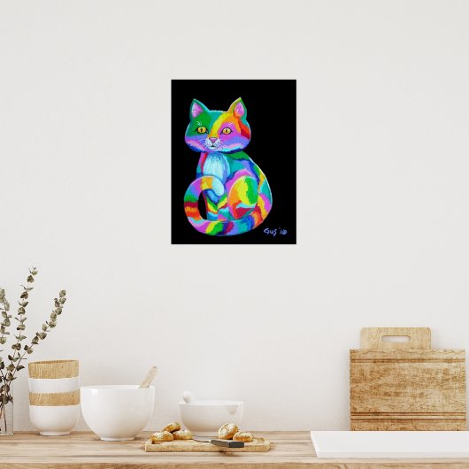 Rainbow Kitten Poster (Küche)