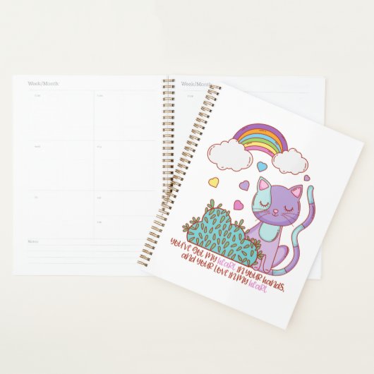 Rainbow Kitten Surprise Heart Lyric Quote Planner Planer (Anzeige)