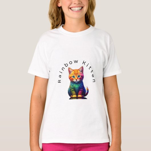 Rainbow Kitten T-Shirt (Vorderseite)