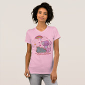 Rainbow Kitten with Heart Lyrics on Women's Tee (Vorne ganz)